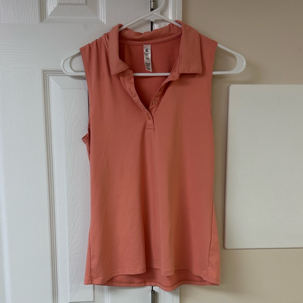 Kyodan Petite Golf Sleeveless Polo Salmon
